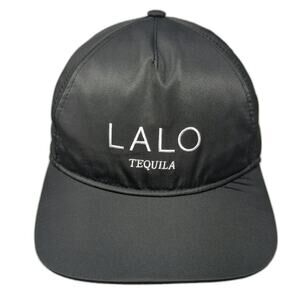Lalo Tequila 5 Panel Black Hat One Size Strapback Embroidered Logo Performance